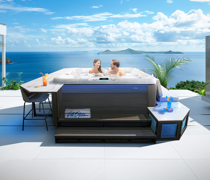 Calspas hot tub being used in a family setting - Manhattan Beach